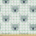 thumbnail image 2 of Ambesonne Cartoon Fabric by the Yard Upholstery, Koala Faces and Polka Dots, 10 Yards, Pale Purpleblue Pale Pink, 2 of 5