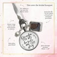 thumbnail image 5 of Bouquet Memorial Charm for Bride Grandpa You Walk Beside Me Every Day Silver White Pendant Photo Frame, 5 of 9