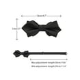 thumbnail image 2 of INSPIRE CHIC Men's Diamond Pointed Bowties Pre-tied Solid Bow Ties for Formal Wedding Black, 2 of 4