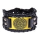 thumbnail image 1 of Sonducket Brazalete de cuero con estilo Joyería Regalo Hombre Pulseras anchas Pulseras Accesorio de moda Regalo de cumpleaños Negro Dorado Type3 NO3, 1 of 6