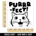 thumbnail image 2 of Purrrfect Perfect Cat Self-Inking Rubber Stamp Ink Stamper - Red Ink - Large 1-1/2 Inch, 2 of 7