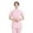 Pink, variant on AWZXDE Short Nurse Uniform Set With Side Snaps Solid Color Lab Coat For Dental Beauty Medical Professionals Summer Lightweight Long Short Sleeve Scrubs With Hood Pink,XXL