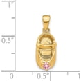 thumbnail image 5 of 14K Yellow Gold 3-D October/Synthetic Stone Engraveable Shoe Charm (19 X 7) Made In Peru k4652oct, 5 of 6