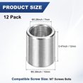 thumbnail image 3 of Uxcell 12PCS M7 Aluminum Spacers 7mm ID x 10mm OD x 12mm L Round  Metal Spacer for Screws Bolts, 3 of 6