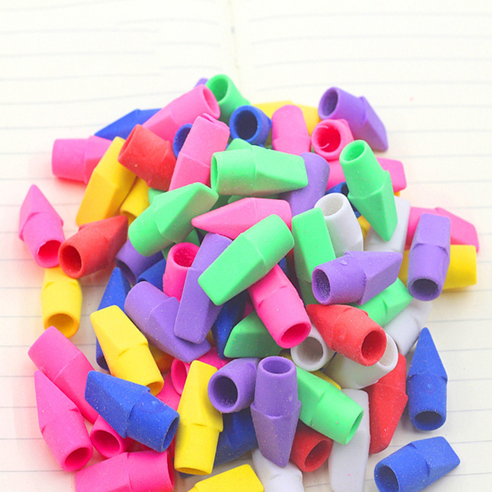 100 Pack Pencil Erasers Pencil Top Erasers Cap Erasers Eraser Tops ...