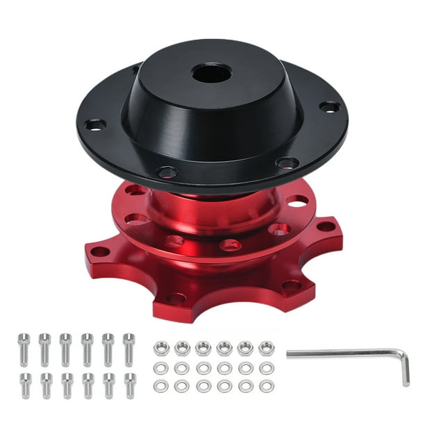 Ygjytge Volante Universal Liberación Rápida Con 6 Orificios para Volante (rojo)