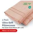 thumbnail image 3 of CGK Linens Ultra Soft & Comfy Pillowcases Set of 2 - Queen / Standard Size Hotel Quality Breathable 2-Piece Pillow Covers, Mauve, 3 of 7