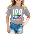 thumbnail image 3 of WOYY Little Girls 100 Days Of School Shirt Cute Soft Short Sleeve T-Shirt, Sizes 6-7, 3 of 3