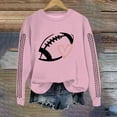thumbnail image 2 of GTEYOIJN Women's Rugby Hoodie without a Cap Fall Womens Clothes Football Funny Sweatshirt for Women Graphic Print Sunday Casual Long Sleeve Crewneck 2025 Fall Pullover, 2 of 4
