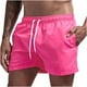 thumbnail image 1 of Hombres Pantalones de tres puntos transpirables sólidos Pantalones cortos de playa Pantalones cortos deportivos Pantalones elásticos con cordones Pompotops oipoqjl40487, 1 of 5