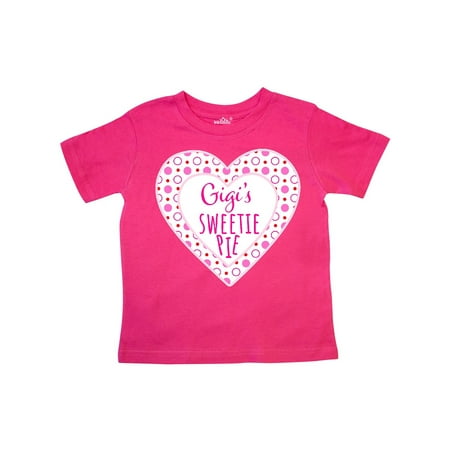 

Inktastic Gigi s Sweetie Pie with Pink Hearts Gift Toddler Boy or Toddler Girl T-Shirt