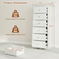 thumbnail image 3 of Gymax 6 Drawer Dresser 53.5'' Tall Storage Cabinet with Metal Sliding Rail & Handles, 3 of 9