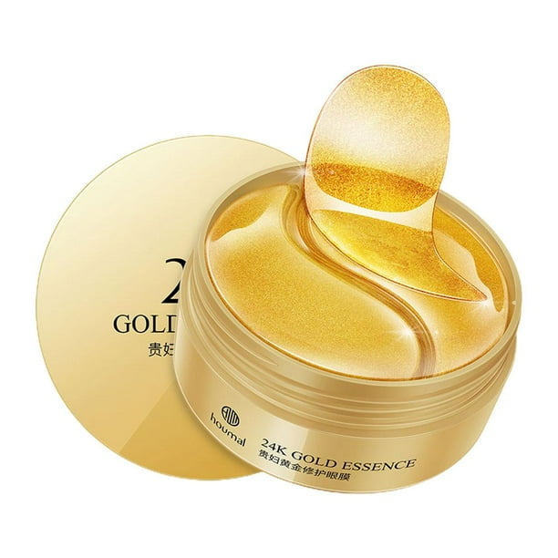 SGACAI Mascarilla hidratante para ojos con oro y algas marinas, parches de gel antienvejecimiento, antiarrugas y ojeras
