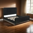 thumbnail image 6 of Jack King Size Bed, Fluted Panel Headboard, Round Tapered Legs, Black, 6 of 6