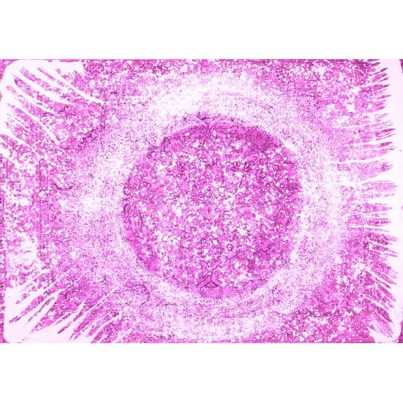 Ahgly Company Indoor Rectangle Abstract Pink Contemporary Area Rugs, 2' x 5'