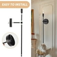 thumbnail image 4 of Modern Black Wall Candle Sconces Set, 23 Inch Long Candle Holders for Home Decor, Bedroom Living Room Dining Room, Metal Mounted Sconce, 4 of 6