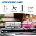 thumbnail image 4 of Uxcell Heavy Duty Pickup Truck Bed Cargo Net 3' x 4' Latex Bungee Net Mesh Truck Bed Accessories with 12pcs Metal D-Clips and 12pcs Hooks for Truck Pickup Bed Trailer Trunk SUV, 4 of 6