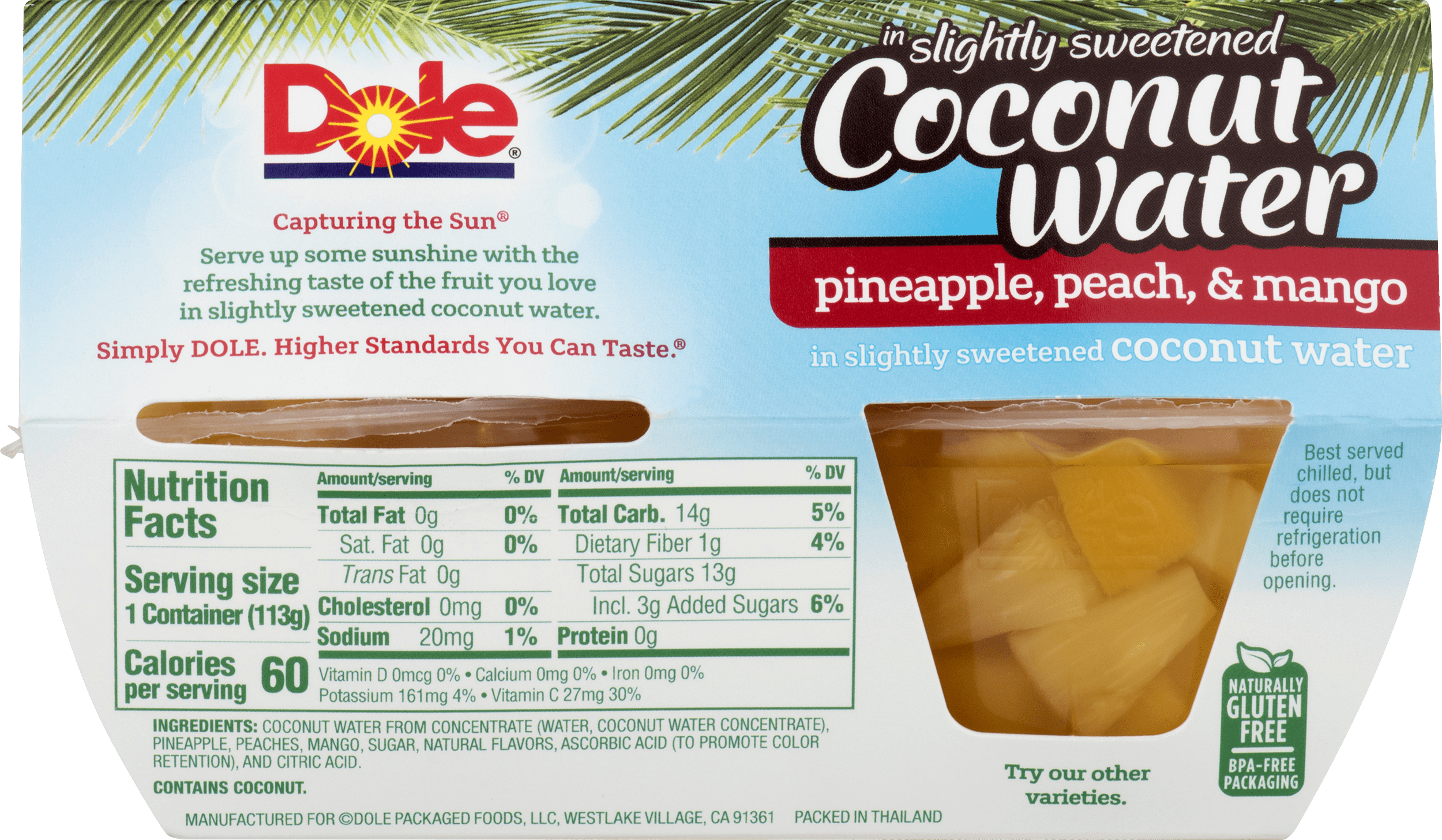 Dole Pineapple Fruit Cups Nutrition Facts Besto Blog
