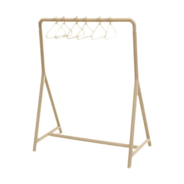 lionlar 1:12 Dollhouse Garment Rack with Hangers Miniature Furniture for Living Room Brown