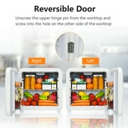 Costway 1.6 Cubic Feet Compact Refrigerator Reversible Door Mini Fridge White