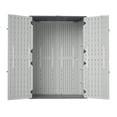 thumbnail image 3 of Heavy-Duty Weatherproof UV-Resistant Resin Garden Storage Shed, Rustproof Spacious Non-Partitioned Outdoor Cabinet for Garden Tools & Equipment, 3 of 13