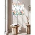 thumbnail image 6 of Wall Art Prints, Marine Life Framed Canvas Prints for Bedroom Living Room Bathroom, Nautical Underwater Coral Shell Starfish Watercolor Gallery Wrap Wall Art Poster for Gifts Home Decor 24"x24", 6 of 9