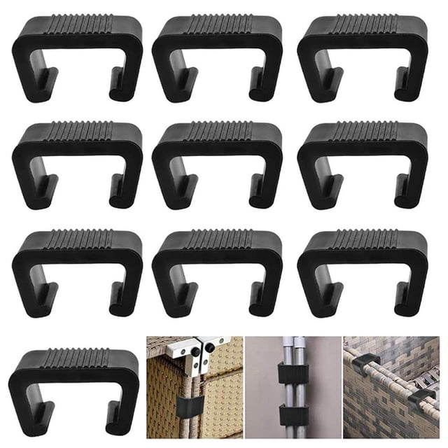 bedienty 10pack/lot Garden Furniture Clips 10 Seater Rattan Sectional Connector For Patio Sets Patio 5.25cm
