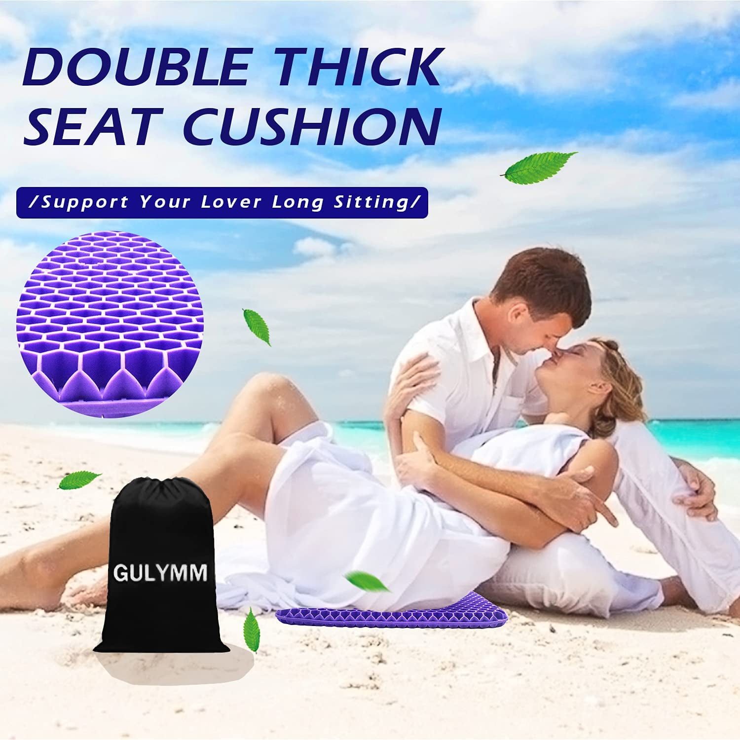 YOXN Best Gel Seat Cushion for Long Sitting, Office Chair Orthopedic Gel  Memor