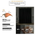 thumbnail image 4 of Haite Bedroom Blackout Window Curtain Grommet Room Darkening Curtain Thermal Insulated Window Treatments Plain Solid Color Window Drapes Black W:52"xL:95", 4 of 5