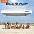 thumbnail image 2 of Pop Up Canopy Tent, with Portable Roller Bag and 4 Sandbags,10 x 10 ft, 250 D PU Silver Coated Tarp, Camping, Commercial Events Waterproof and Sun Shelter Gazebo for Outdoor Party, 2 of 6