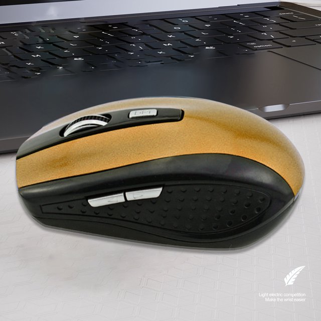 Mouse óptico inalámbrico 2,4G, Mouse Gamer de 2000DPI, 6 teclas, silencio para PC, portátil y oficina