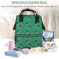 thumbnail image 5 of Balery Bass Fish Pattern Mummy Backpack - Waterproof Twill Canvas, Large Capacity Diaper Bag with Multiple Pockets and Adjustable Straps, 5 of 6