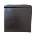 thumbnail image 4 of HomePop Traditional Faux Leather Decorative Pet Bed Bench in Brown, 4 of 10