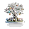 thumbnail image 2 of Easter Egg Tree, 2D Acrylic, 3*3.5in, Tabletop Decor, Pastel Multicolor, 1 Pc, Easter Centerpiece Table Decorations, Spring DecorationsforHome, Bunny DecorforHome, 2 of 3