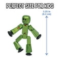 thumbnail image 3 of Zing StikBot Single Pack - Includes 1 StikBot - Collectible Action Figures and Accessories, Stop Motion Animation, Ages 4 and Up (Metal Olive), 3 of 6