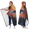 thumbnail image 2 of Forest Eagle Wearable Blanket Hoodies for Women Men Adults Eagle Lovers Cozy Plush Cool Eagles Hooded Blankets for Bedding Travel Decor Birthday Gifts 60×80 Inch, 2 of 5