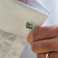 thumbnail image 2 of Men Only Chocolate Clings to Your Thighs Faster Funny Humor Square Cufflink Set - Silver or Gold, 2 of 6