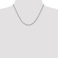 thumbnail image 4 of 14K Solid White Gold 2.25mm Parisian Spiga Wheat Link Chain Necklace, 4 of 5