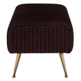 thumbnail image 5 of SAFAVIEH Couture Salome Solid Velvet Contemporary Bench, Giotto Cabernet, 5 of 9