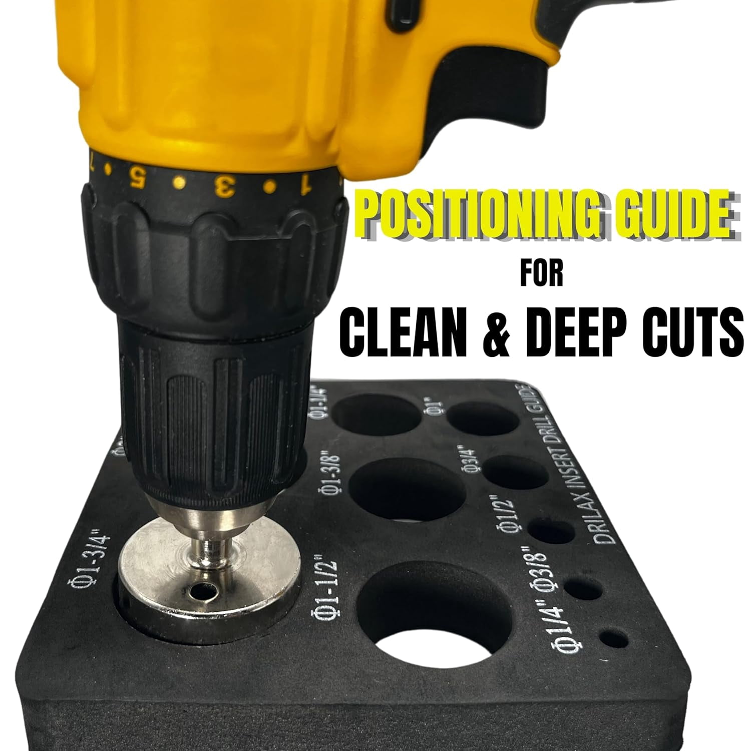 DRILAX Diamond Hole Saw Drill Bit Set with Guide 10-Piece 1/4 Inch to 2 Inch
