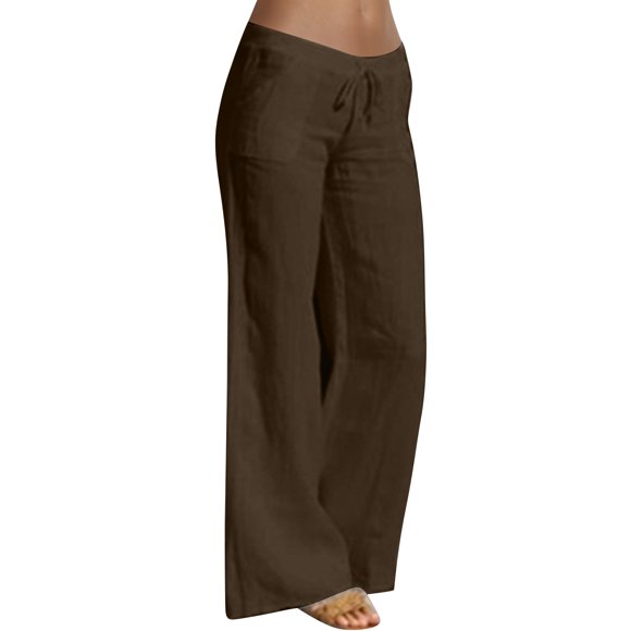 Pantalon Décontracté à Taille Élastique avec Cordon de Serrage, Long, Grand, pour Femmes, Été, Travail, Ajusté, 21 Ans, Pantalon de Survêtement Décontracté, Tenues d'Été pour Femmes