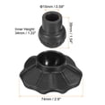 thumbnail image 2 of Uxcell 0.59"(15mm) Chair Feet Cover Plastic Camping Chair Leg Table Cap Black 4 Pack, 2 of 6