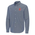 thumbnail image 2 of Men's Antigua Navy Illinois Fighting Illini Porter Woven Tri-Blend Long Sleeve Button-Down Shirt, 2 of 3