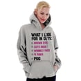thumbnail image 3 of What Look In Guys Pug Owner Dog Lady Hoodie Sweatshirt Women Brisco Brands X, 3 of 6