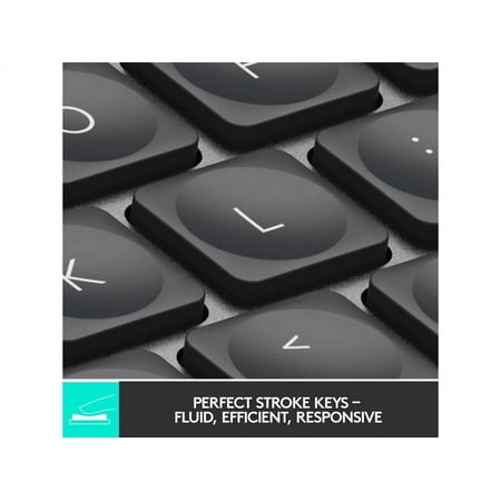 Logitech - MX Keys Mini TKL Wireless Bluetooth Scissor Keyboard with Backlit Keys - Black