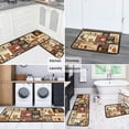 thumbnail image 4 of Coffee Theme Kitchen Rugs and Mats( Set of 2),Non Skid Washable Black Kitchen Mat Soft Super Absorbent Kitchen Mat Runner Set Doormat Bathroom 17"x47"+17"x30", 4 of 7
