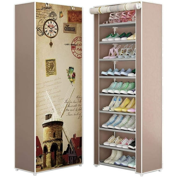 Shoe Racks Organzier 9 Tiers Heavy Duty Shoe Cabinet Tower Storage