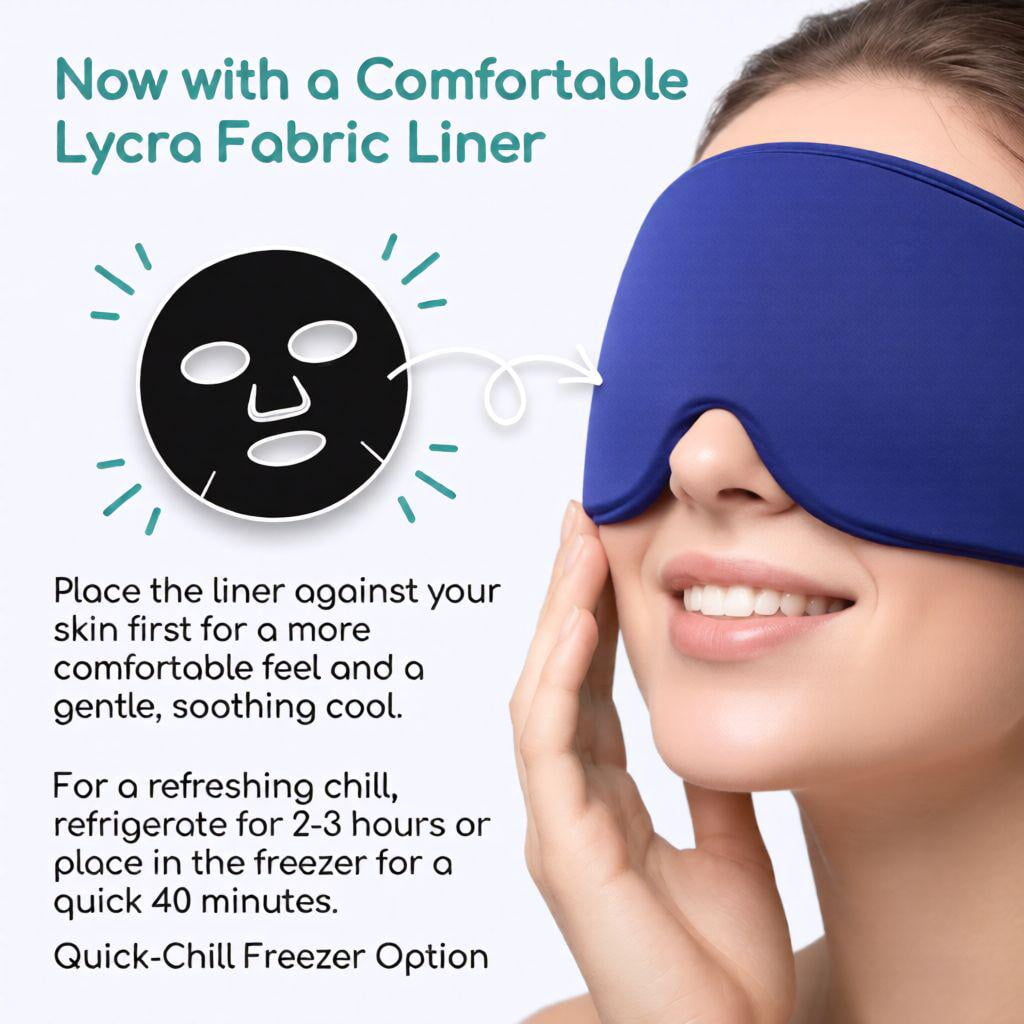 FACEMOON Reusable Gel Eye Mask, Cooling Eye Compress for Puffy Eyes Comfort