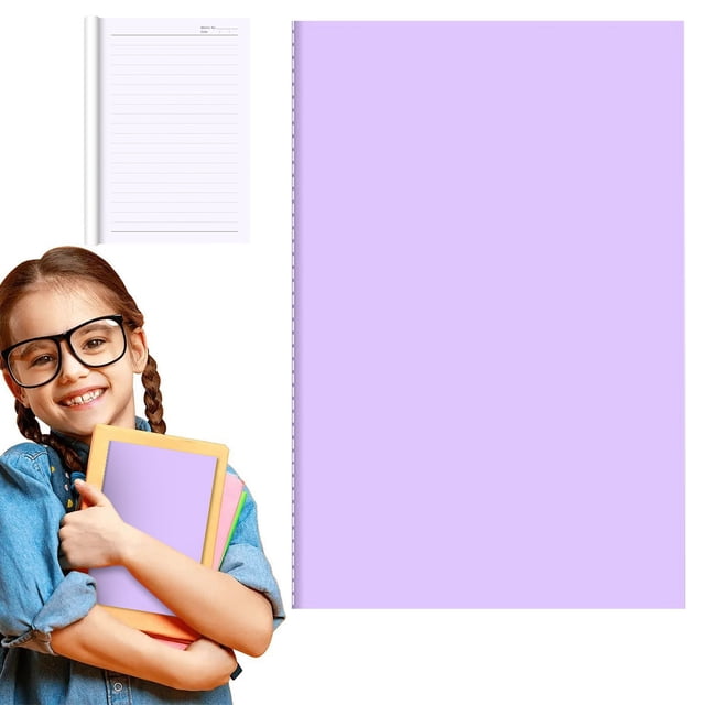 A5 Notebook Thickened Softcover Sewed Notebook Wear Smooth Writing Book 60 Pages Multi Color Portable Notebooks for Daily Note Taking,1Pcs(Light Purple)