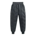 thumbnail image 3 of Huanglei Girs Snow Pants Winter Lined Hiking Pants Drawstring Joggers Casual Fall Sets ,M ,Gray, 3 of 3